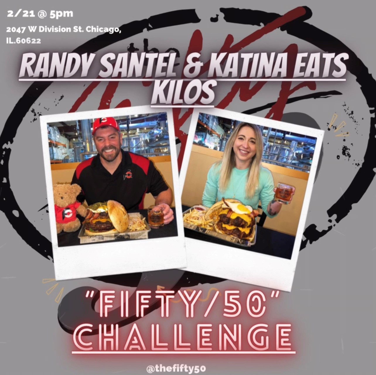 The Fifty/50's Eating Challenge in Chicago, Illinois!! - Randy Santel